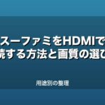 スーファミをHDMIで接続する方法と画質の選び方｜用途別